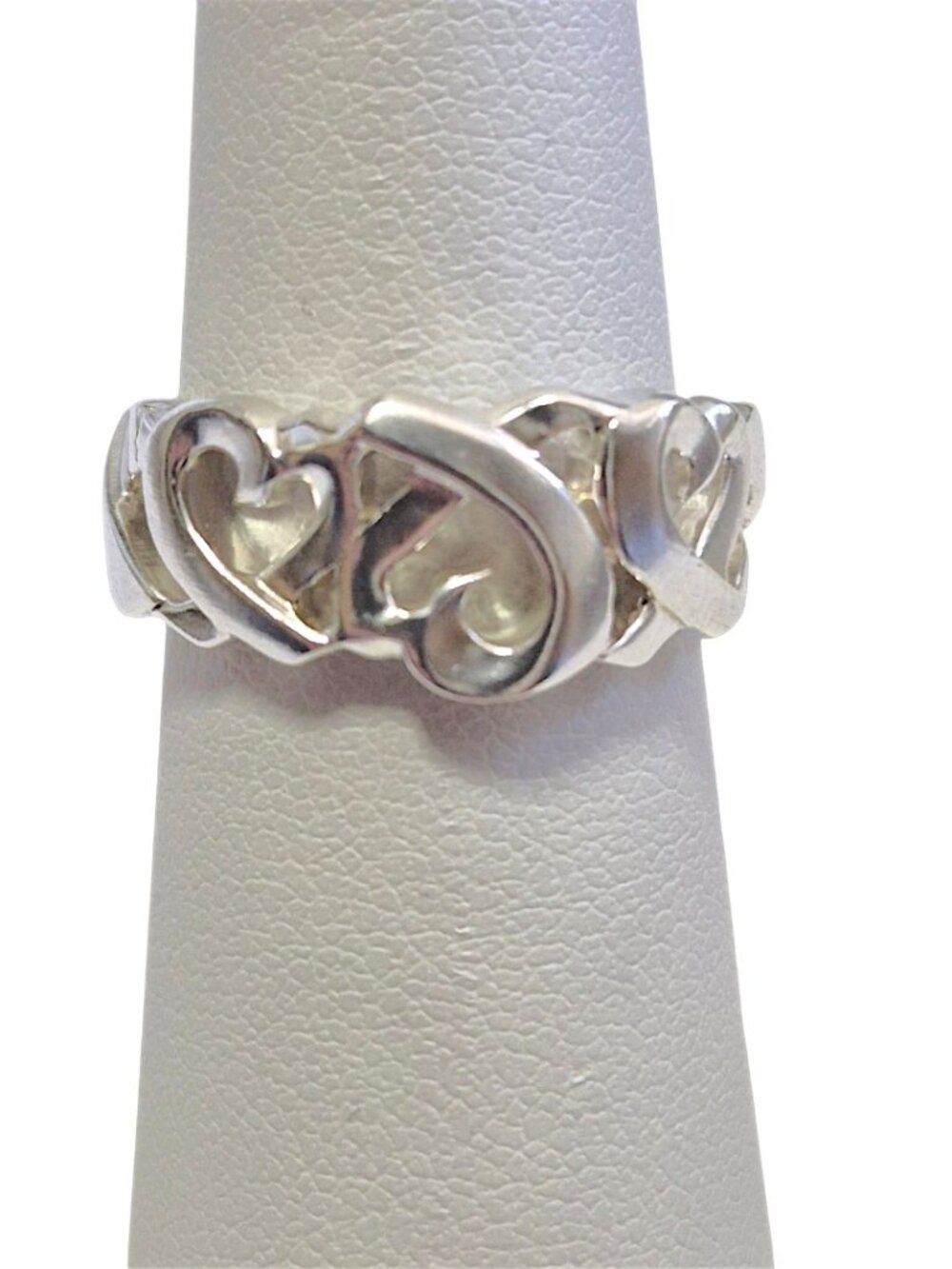 Tiffany & Co. Triple rubbing heart /Paloma Picasso 9.25 Silver Size 4